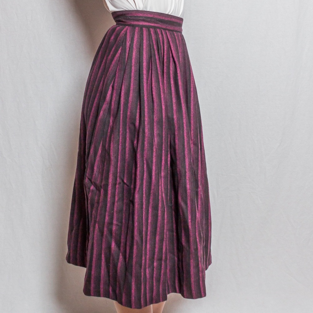 Vintage 70s Maxi Skirt Pink and Black